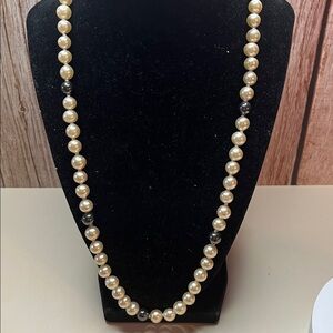G. Silver Pearl Necklace